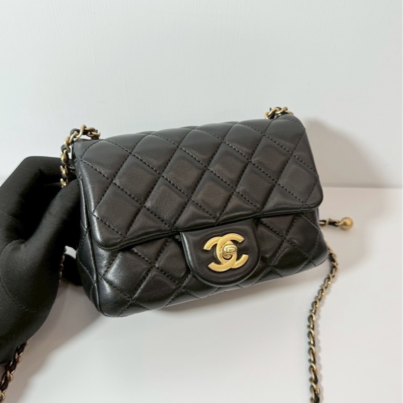 Chanel 金球方胖 黑金 晶片款-4