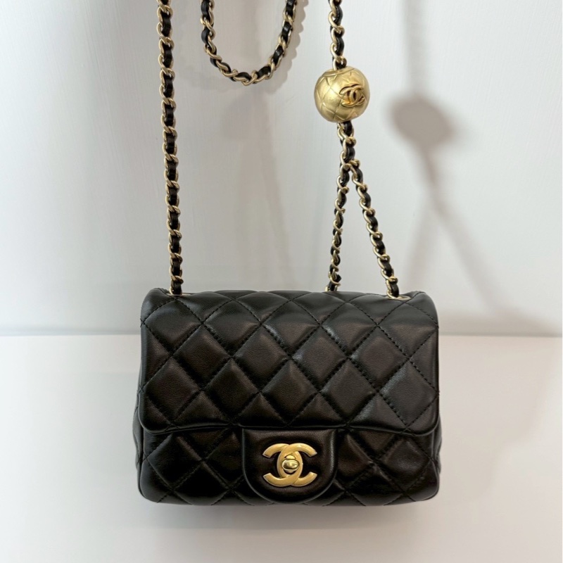Chanel 金球方胖 黑金 晶片款-7