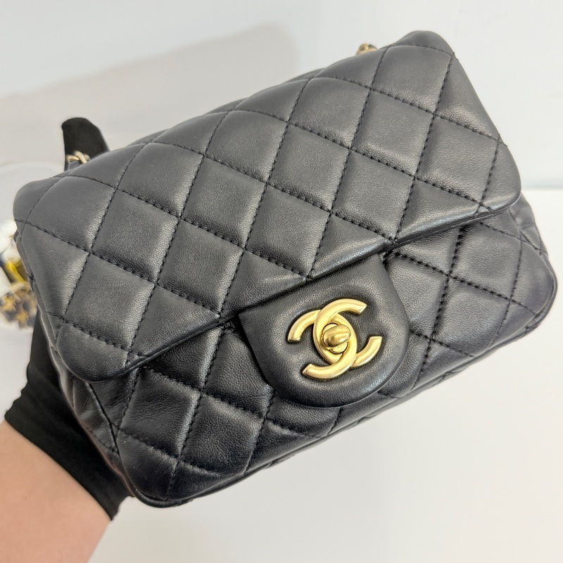 Chanel 金球方胖 黑金 晶片款-4