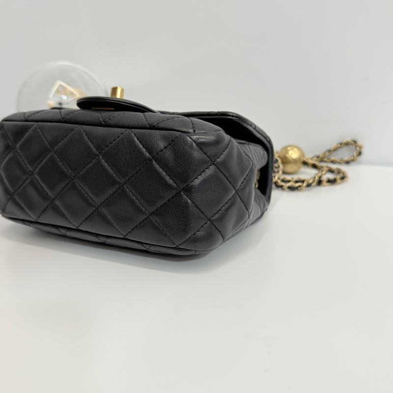 Chanel 金球方胖 黑金 晶片款-6