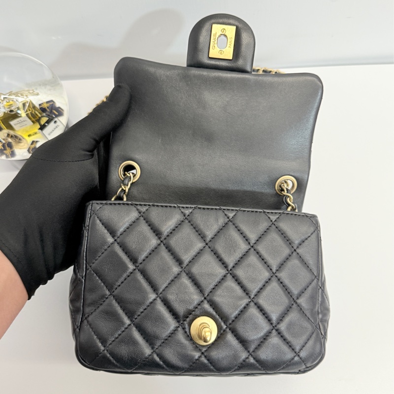 Chanel 金球方胖 黑金 晶片款-8