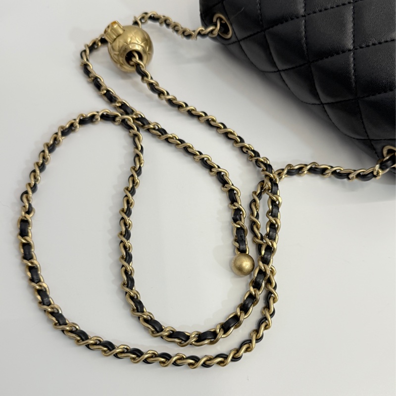Chanel 金球方胖 黑金 晶片款-11