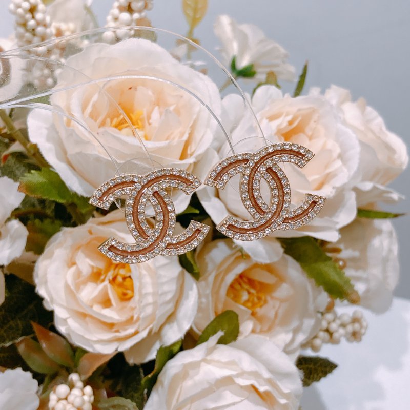 TW4532 Chanel 香奈兒 經典雙C耳環 Big CC Logo Earrings Enamel/Crystal x GHW-2
