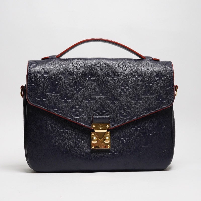 Louis Vuitton  Monogram Empreinte Pochette Metis 海軍藍-0