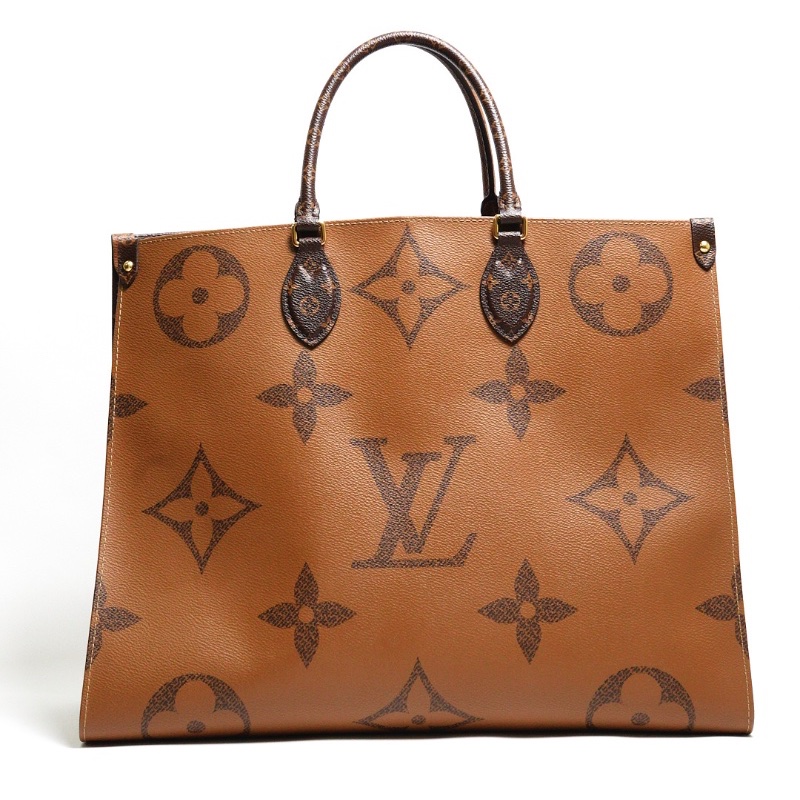 LOUIS VUITTON LV 路易威登 棕色 原花帆布 OnTheGo MM 兩用包-1