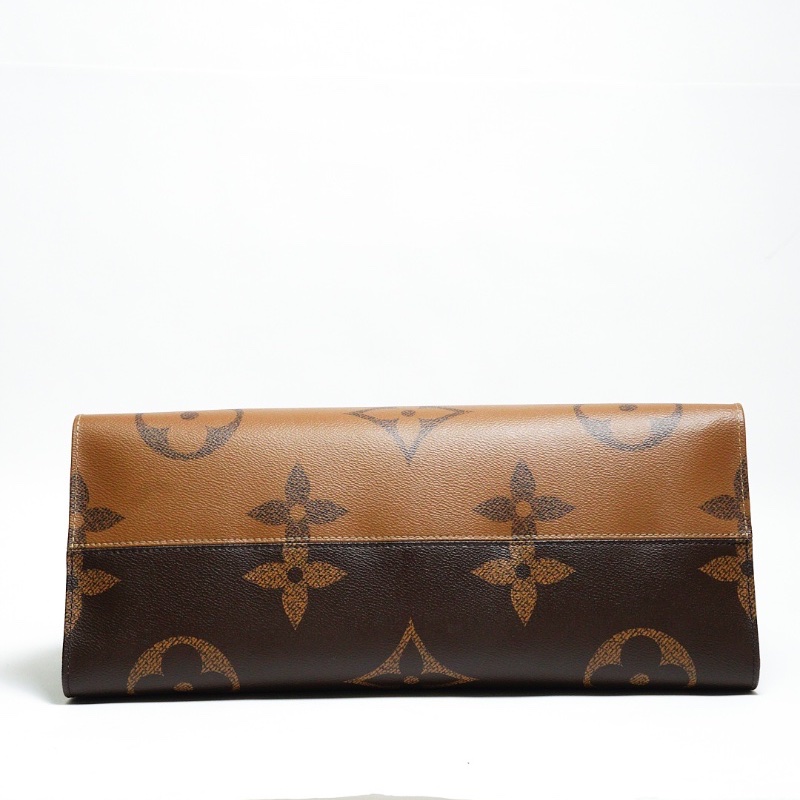 LOUIS VUITTON LV 路易威登 棕色 原花帆布 OnTheGo MM 兩用包-4