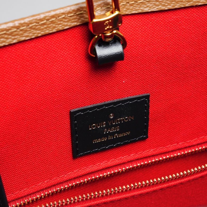 LOUIS VUITTON LV 路易威登 棕色 原花帆布 OnTheGo MM 兩用包-9