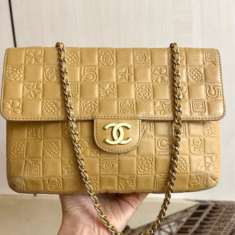 (MYMluxurybag) Chanel 24cm 全皮袋 肩背袋 手提袋 古董袋-1