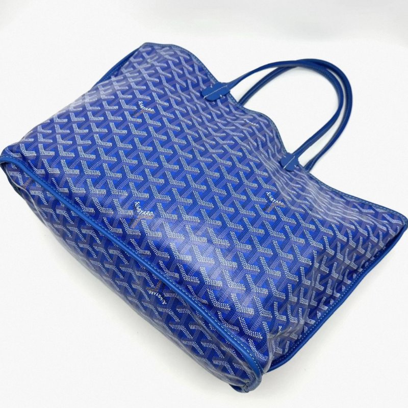 GOYARD 藍色Y字滿印肩背包 34*26*14 98新配件塵袋-1