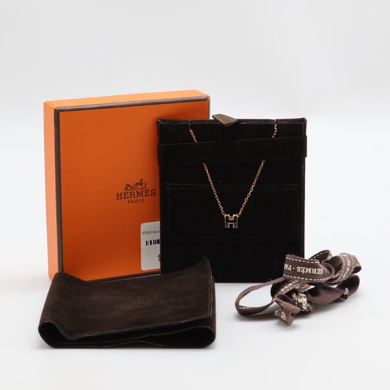 HERMES Mini pop H項鍊 - 黑金-6