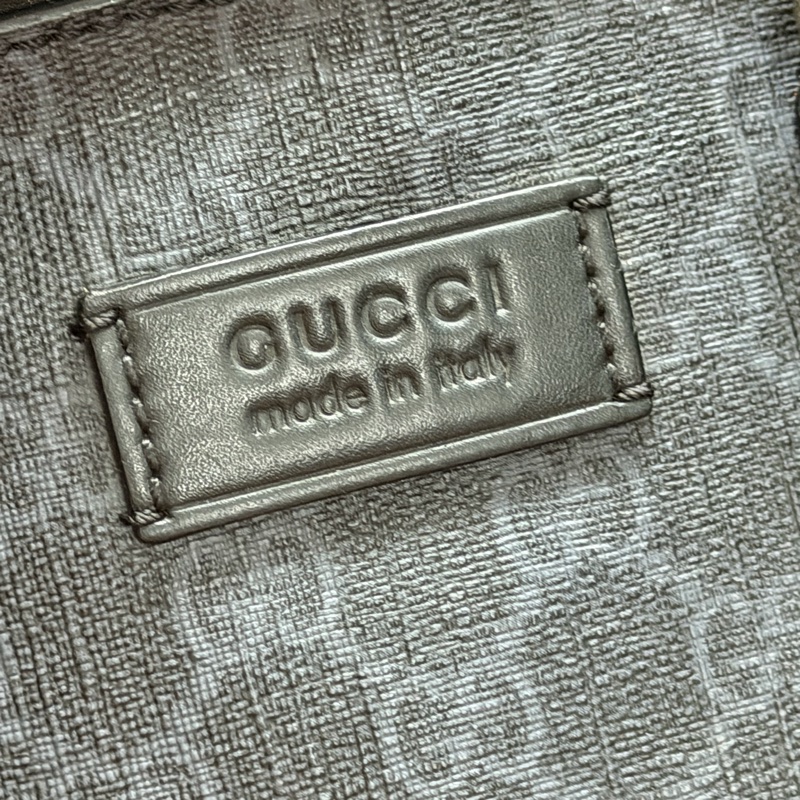 Gucci 經典老花條紋織帶手提/斜背公事包-4