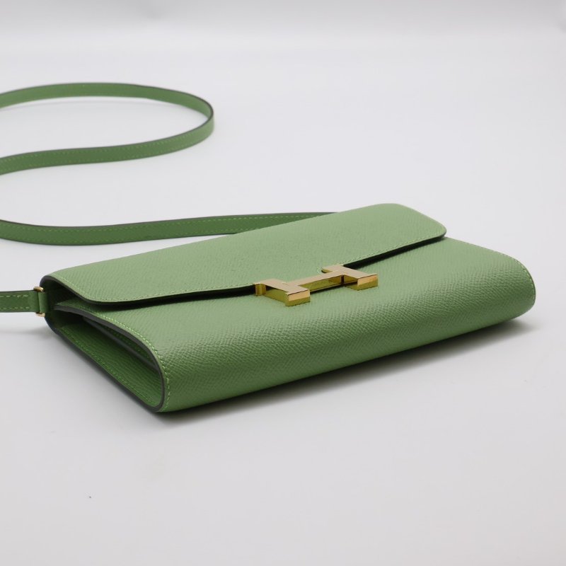 HERMES Constance to go - 牛油果綠金 Z-8