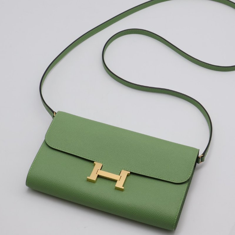 HERMES Constance to go - 牛油果綠金 Z-9