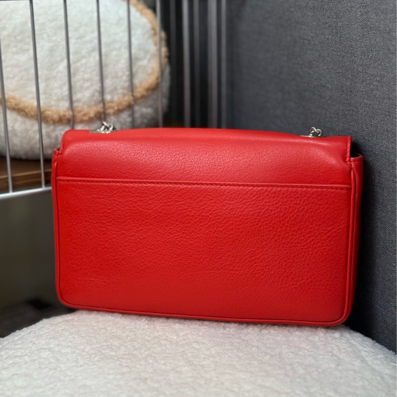 (膠膜未撕)巴黎世家 Balenciaga Everyday 20年春夏款紅色皮革粒面Woc-1