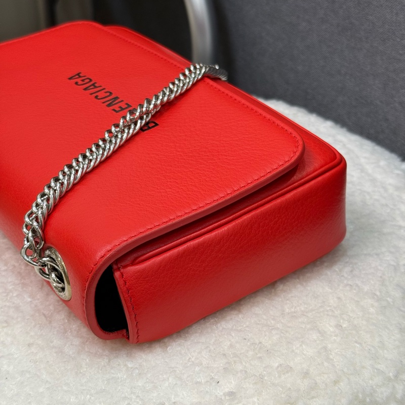 (膠膜未撕)巴黎世家 Balenciaga Everyday 20年春夏款紅色皮革粒面Woc-2