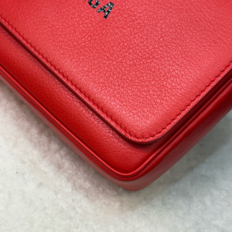 (膠膜未撕)巴黎世家 Balenciaga Everyday 20年春夏款紅色皮革粒面Woc-6