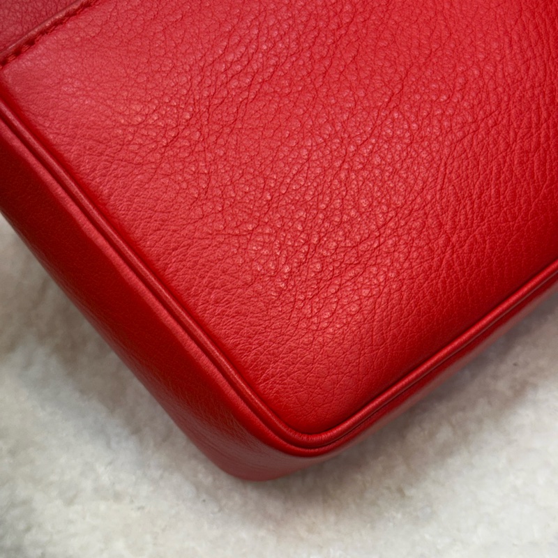 (膠膜未撕)巴黎世家 Balenciaga Everyday 20年春夏款紅色皮革粒面Woc-9