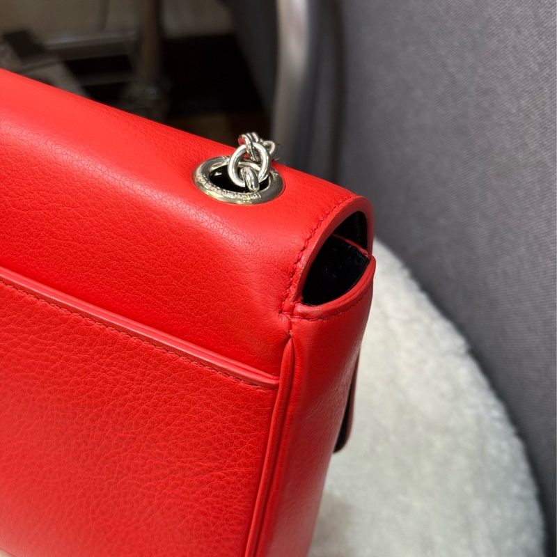 (膠膜未撕)巴黎世家 Balenciaga Everyday 20年春夏款紅色皮革粒面Woc-10