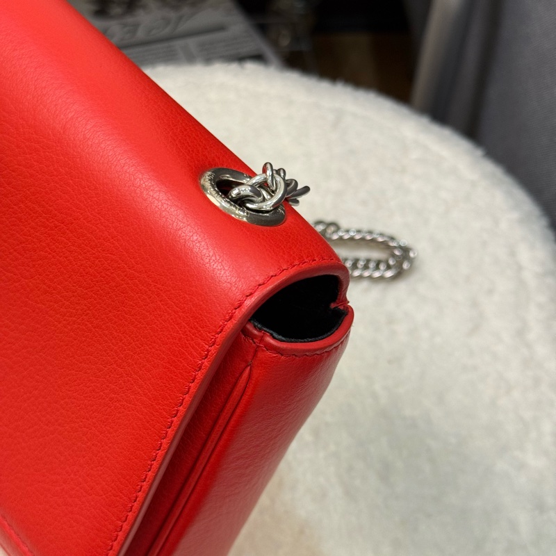 (膠膜未撕)巴黎世家 Balenciaga Everyday 20年春夏款紅色皮革粒面Woc-12