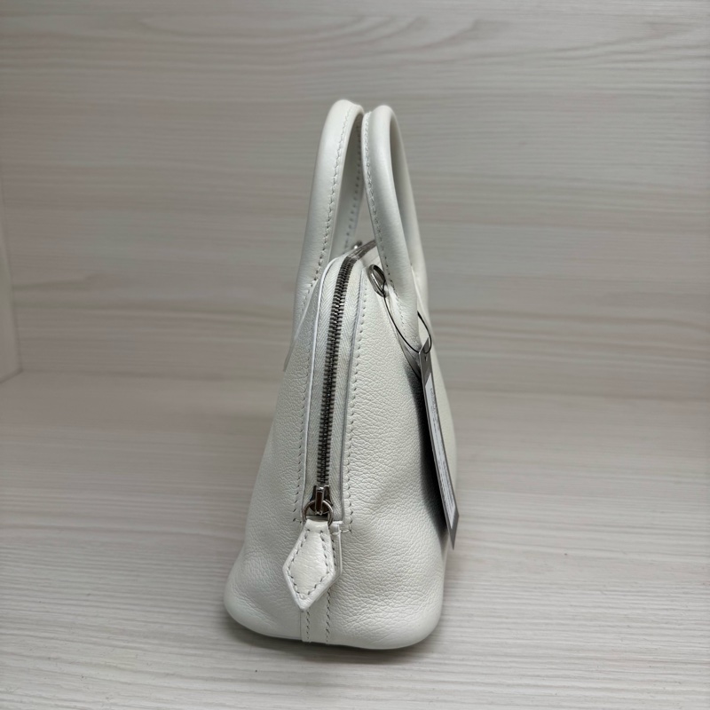 HERMES MINI BOLIDE純白內拼檸檬黃U刻-1