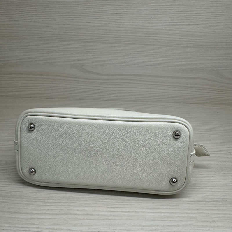 HERMES MINI BOLIDE純白內拼檸檬黃U刻-4