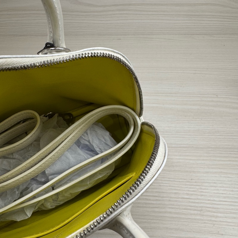 HERMES MINI BOLIDE純白內拼檸檬黃U刻-5