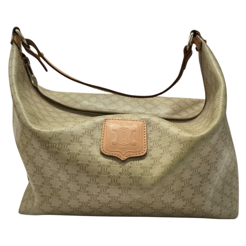 CELINE 賽琳 Macadam Vintage 子母包 Triomphe帆布 手提包 米色老花-1