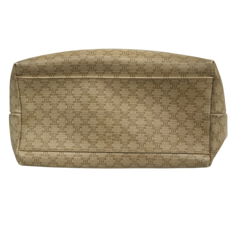 CELINE 賽琳 Macadam Vintage 子母包 Triomphe帆布 手提包 米色老花-5