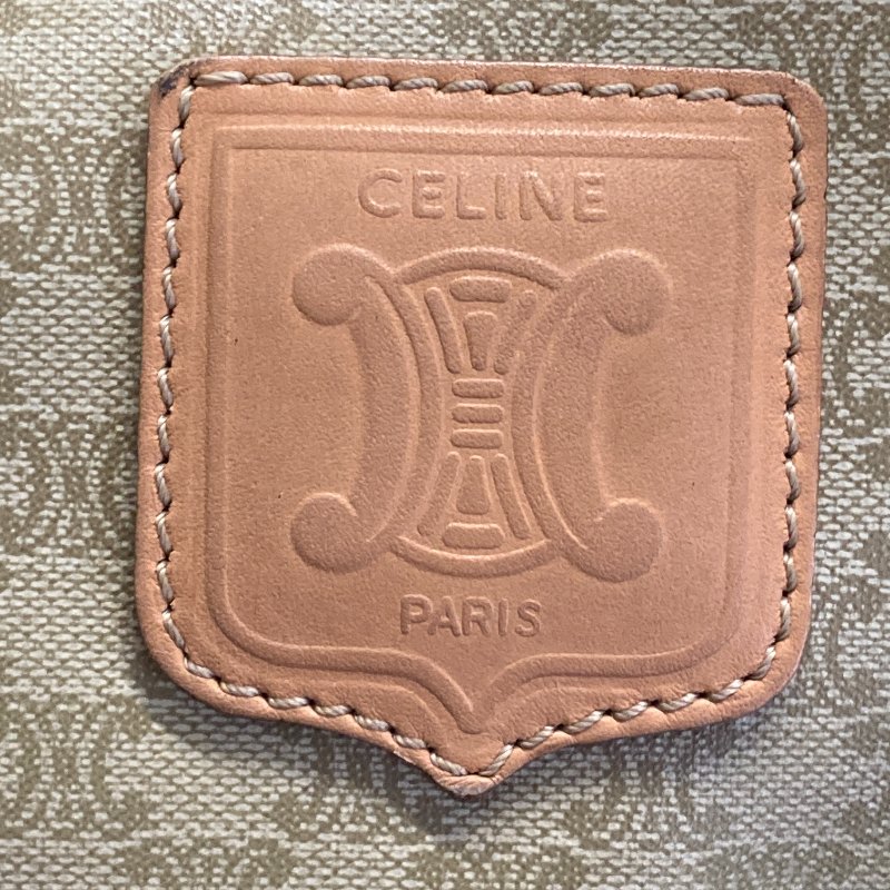 CELINE 賽琳 Macadam Vintage 子母包 Triomphe帆布 手提包 米色老花-17
