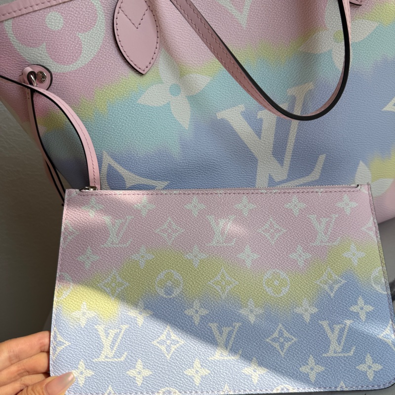 lv never full MM 超級好看漸層彩虹托特包 啊啊啊啊好好看-1