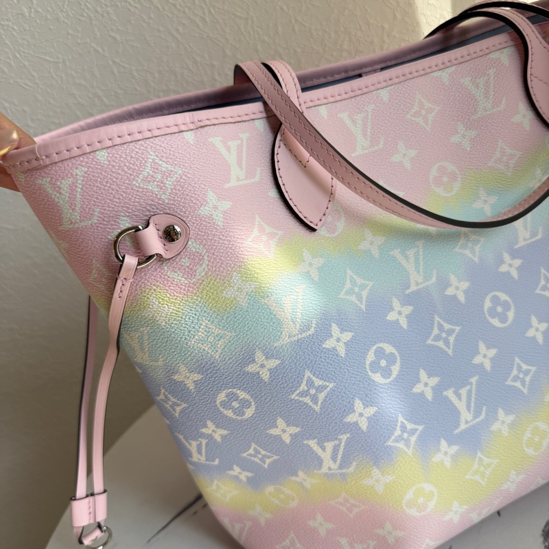 lv never full MM 超級好看漸層彩虹托特包 啊啊啊啊好好看-5