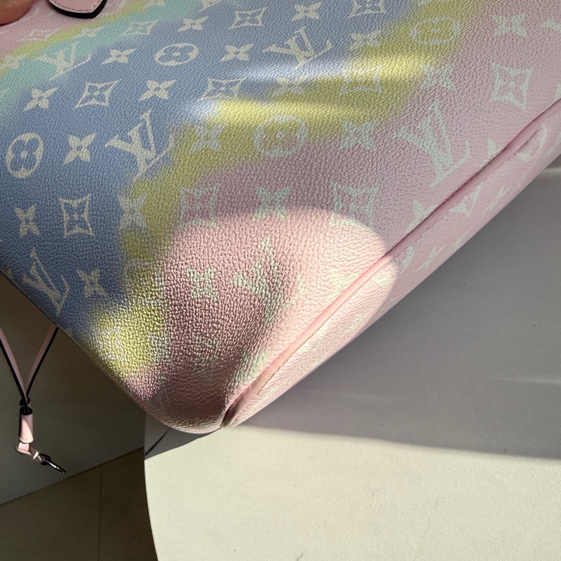 lv never full MM 超級好看漸層彩虹托特包 啊啊啊啊好好看-13