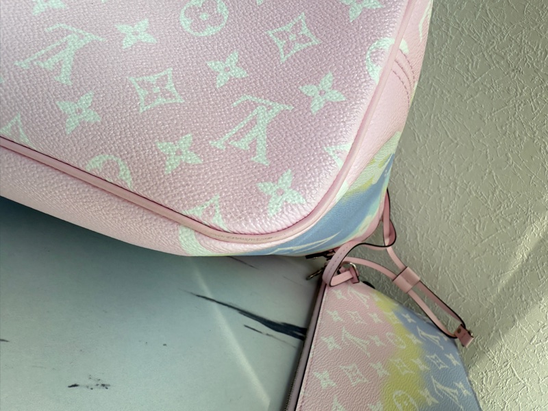 lv never full MM 超級好看漸層彩虹托特包 啊啊啊啊好好看-16