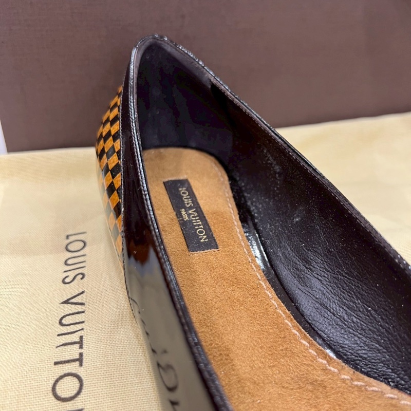 LV Ballet Leather Flats 棋盤格瓶底便鞋-27
