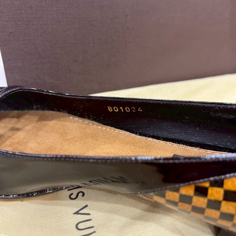 LV Ballet Leather Flats 棋盤格瓶底便鞋-28