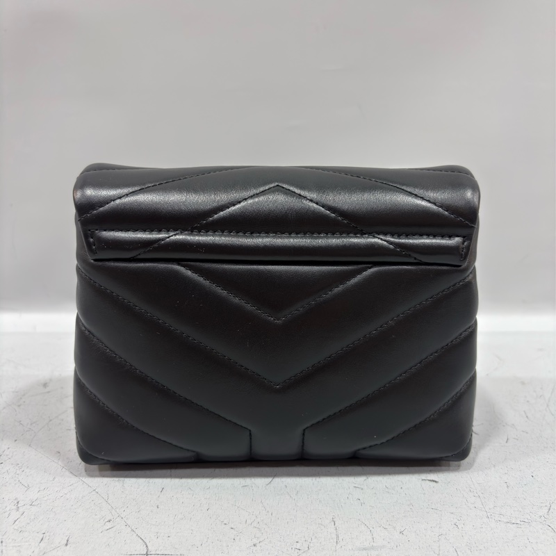 YSL Saint Laurent 678401 Toy Loulou mini 黑色牛皮金字胖胖包方胖包-2