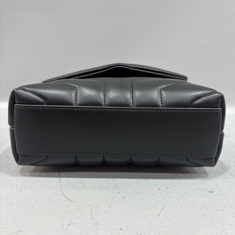 YSL Saint Laurent 678401 Toy Loulou mini 黑色牛皮金字胖胖包方胖包-5