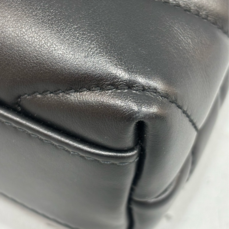 YSL Saint Laurent 678401 Toy Loulou mini 黑色牛皮金字胖胖包方胖包-7