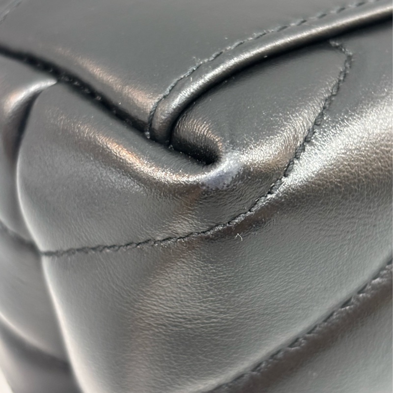 YSL Saint Laurent 678401 Toy Loulou mini 黑色牛皮金字胖胖包方胖包-8