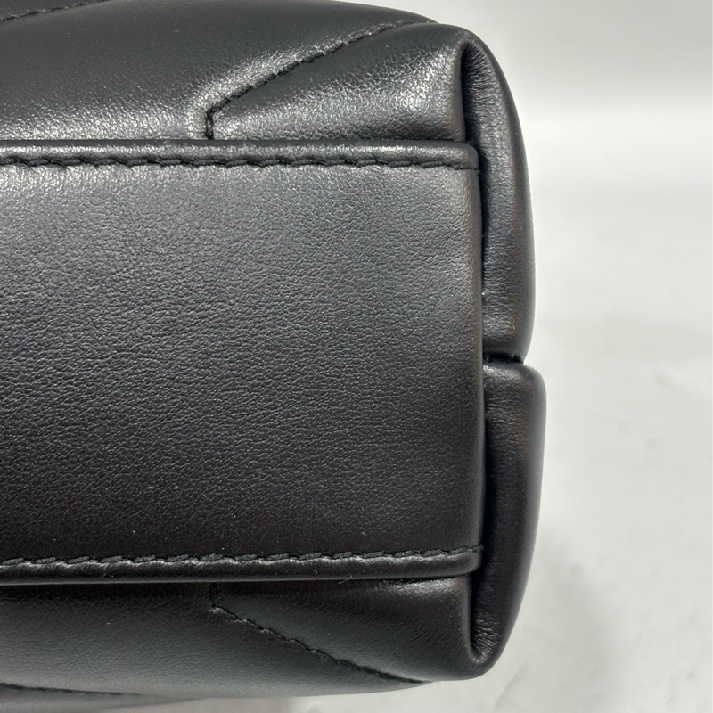 YSL Saint Laurent 678401 Toy Loulou mini 黑色牛皮金字胖胖包方胖包-10