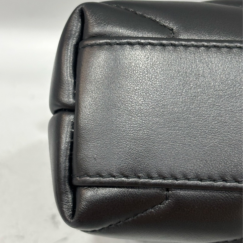 YSL Saint Laurent 678401 Toy Loulou mini 黑色牛皮金字胖胖包方胖包-11