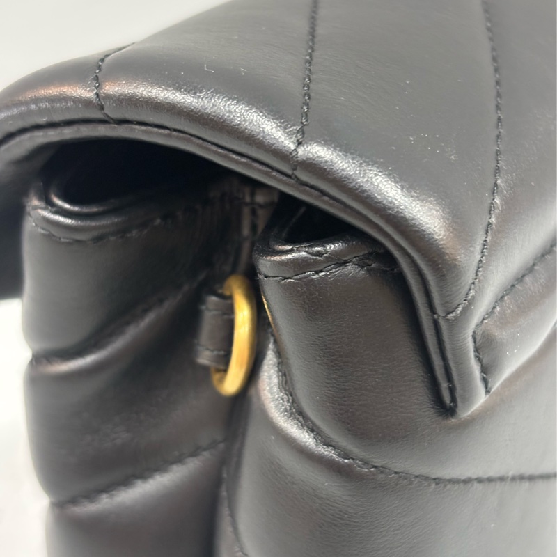 YSL Saint Laurent 678401 Toy Loulou mini 黑色牛皮金字胖胖包方胖包-15