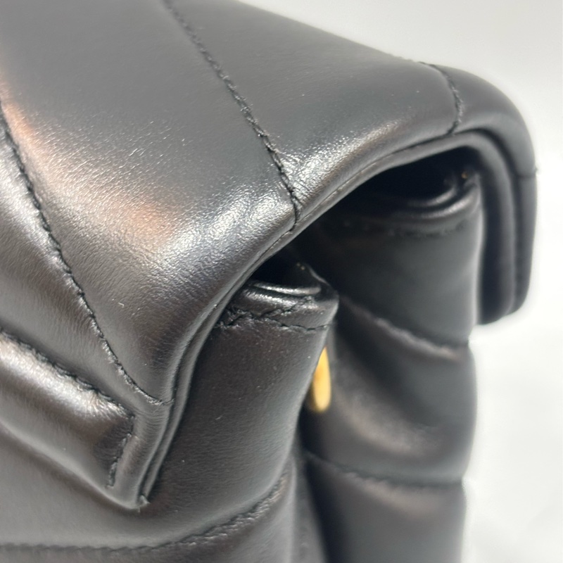 YSL Saint Laurent 678401 Toy Loulou mini 黑色牛皮金字胖胖包方胖包-16