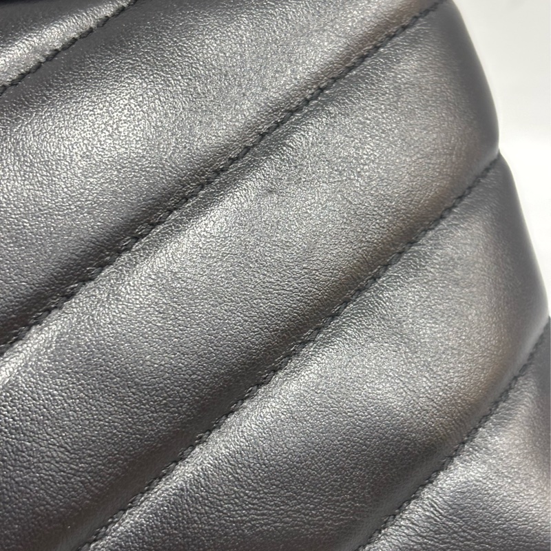 YSL Saint Laurent 678401 Toy Loulou mini 黑色牛皮金字胖胖包方胖包-18