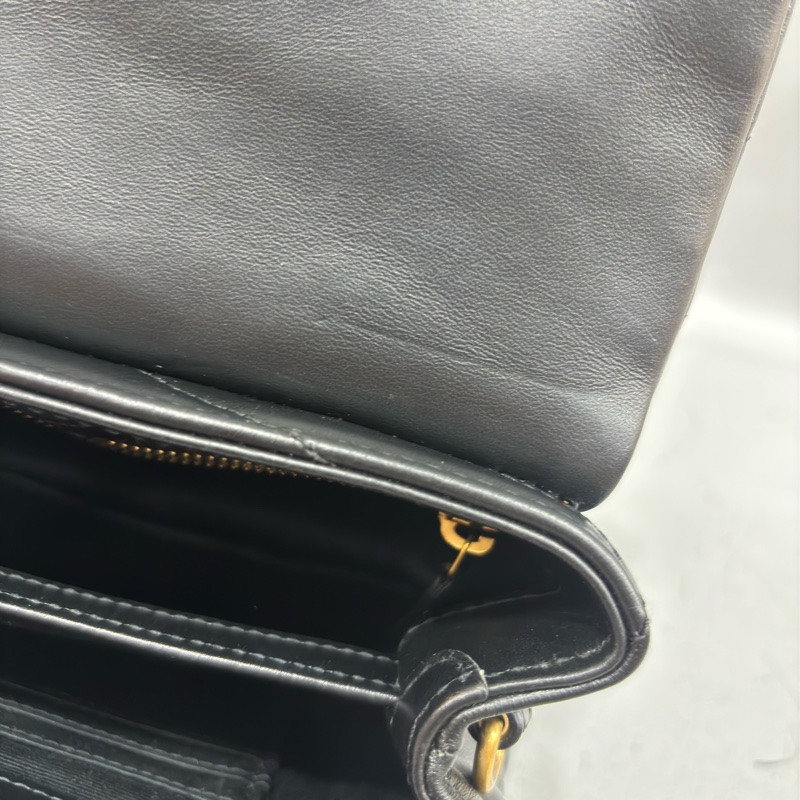 YSL Saint Laurent 678401 Toy Loulou mini 黑色牛皮金字胖胖包方胖包-24