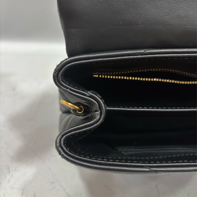 YSL Saint Laurent 678401 Toy Loulou mini 黑色牛皮金字胖胖包方胖包-27