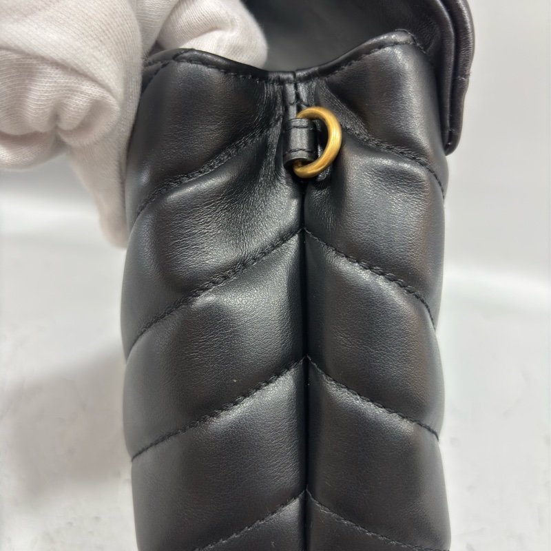YSL Saint Laurent 678401 Toy Loulou mini 黑色牛皮金字胖胖包方胖包-36