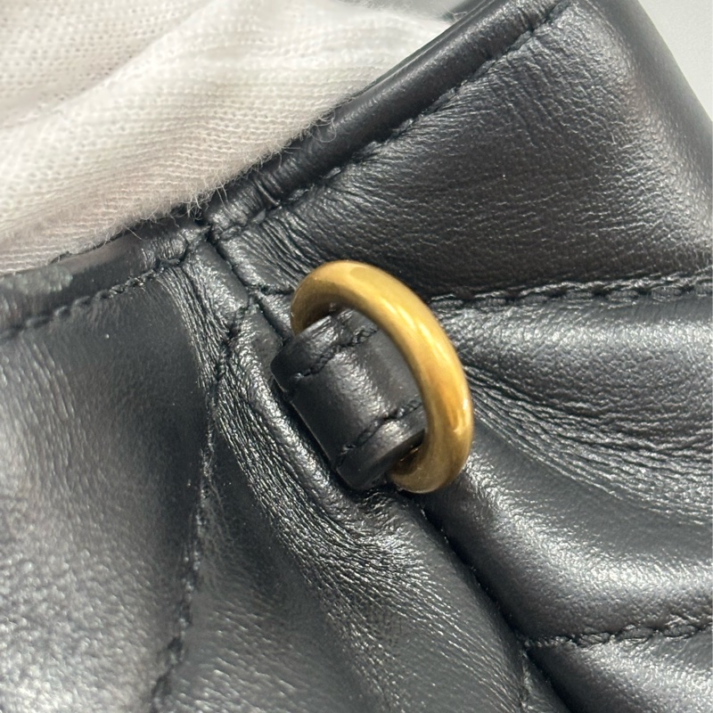 YSL Saint Laurent 678401 Toy Loulou mini 黑色牛皮金字胖胖包方胖包-38