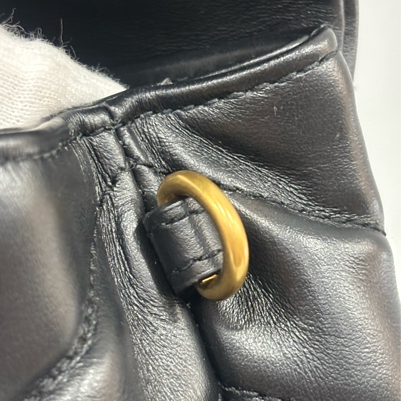 YSL Saint Laurent 678401 Toy Loulou mini 黑色牛皮金字胖胖包方胖包-39