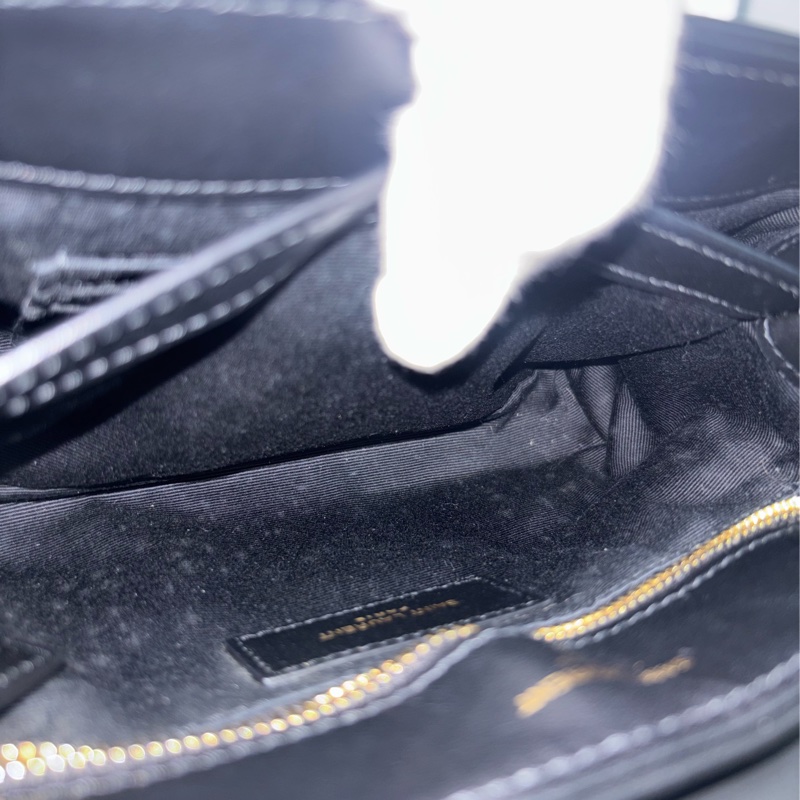 YSL Saint Laurent 678401 Toy Loulou mini 黑色牛皮金字胖胖包方胖包-47